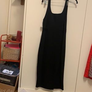Aritzia Black Bandage Slit Dress